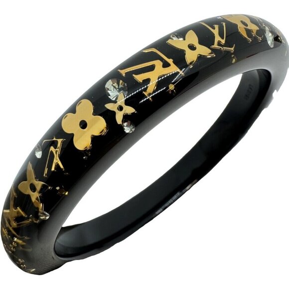 Authentic LOUIS VUITTON Bracelet Inclusion M65300 Black Resin #36635390 - Picture 5 of 10